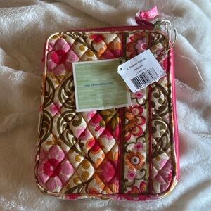 Vera Bradley Pink Orange Floral Quilted E-Reader Sleeve